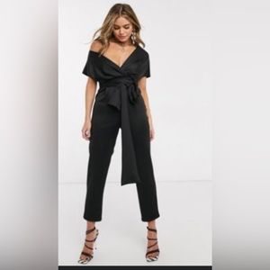 Fallen shoulder jumpsuit